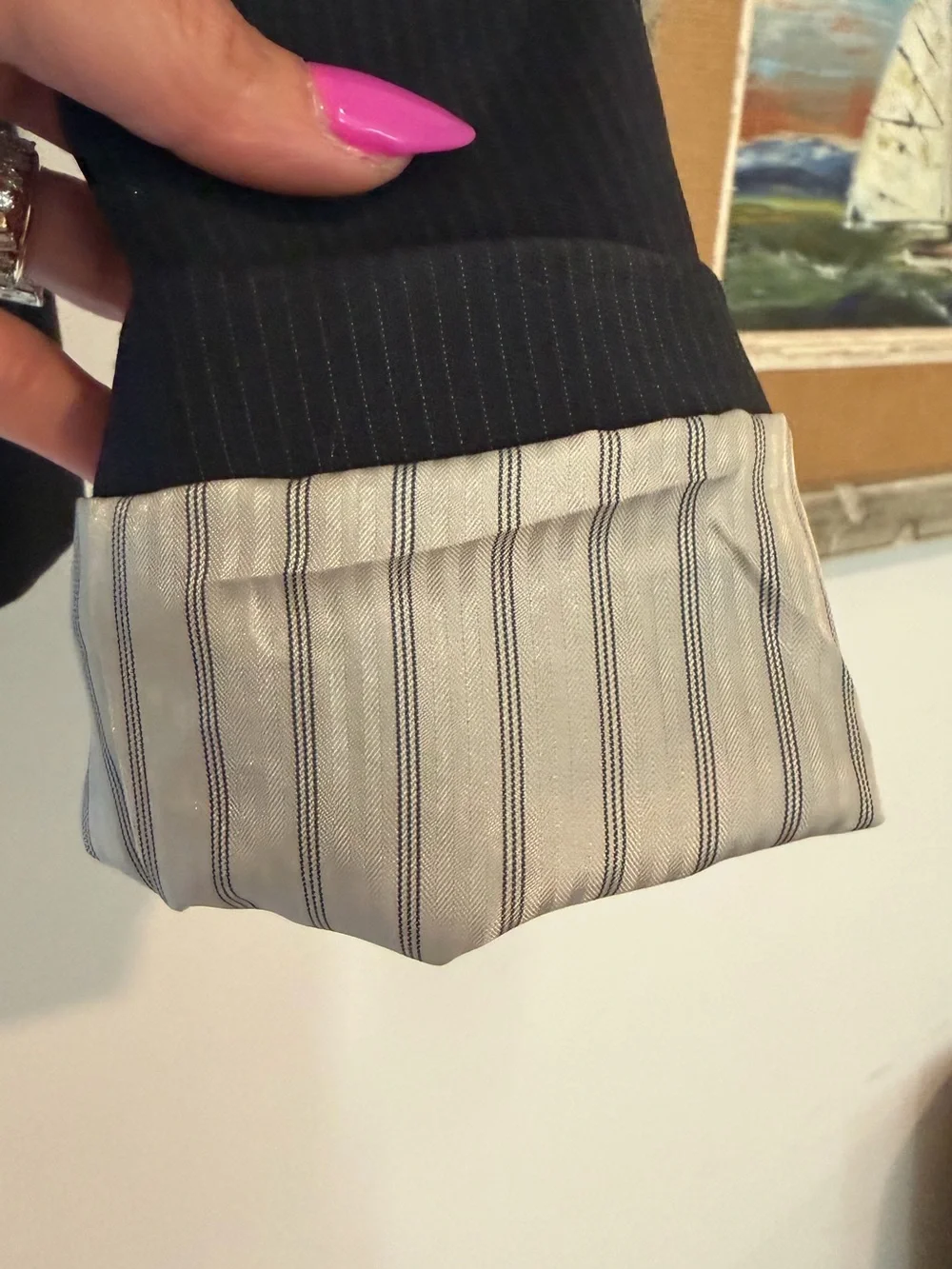 J. Crew Dark Blue  Pinstripe Women's Blazer